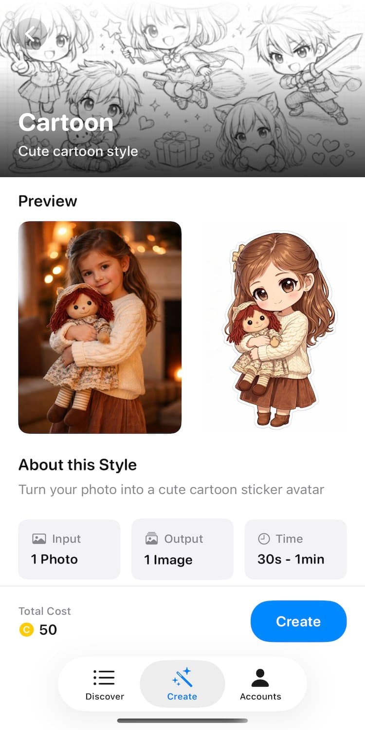 Sticker creation presets